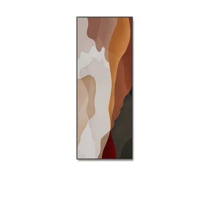 Moderne abstrakte Brauntöne Beige vertikale Wandkunst Fine Art Leinwanddrucke Bilder für Eingangsbereich Wohnzimmer Flur nordische Wohnkultur | Karnz