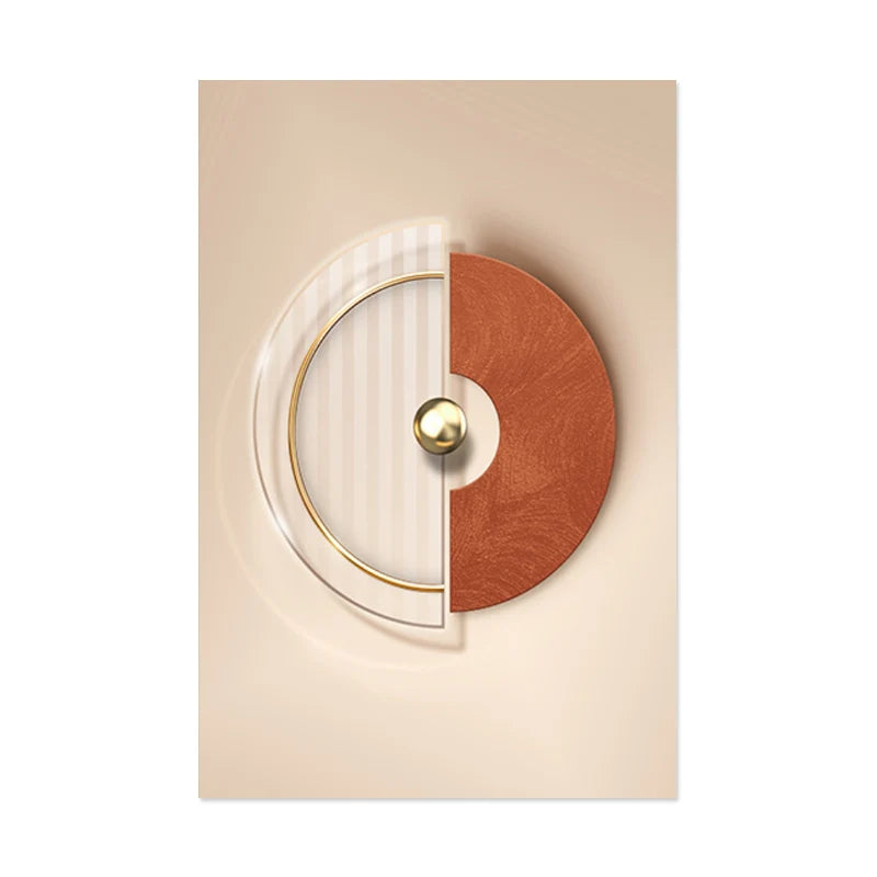 Harmonische abstrakte Geometrie moderne Ästhetik Wandkunst feine Kunst Leinwanddrucke Poster Bilder für zeitgenössisches Apartment Wohnzimmer | Karnz