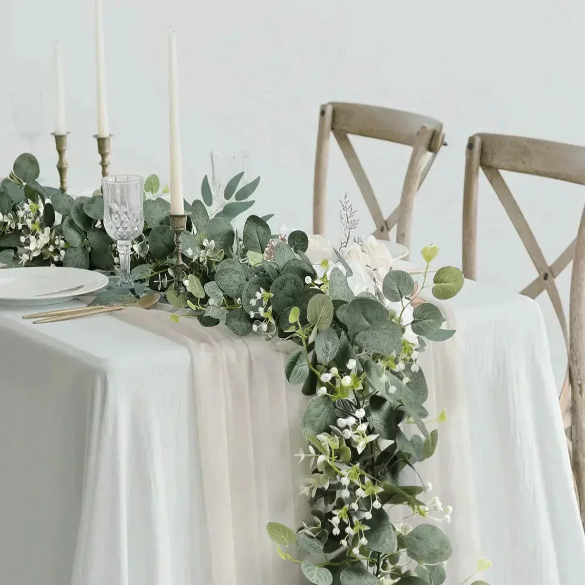 Karnz | Eukalyptus Girlande Set | 2 Teile | 180 cm | Realistisch & Wartungsfrei