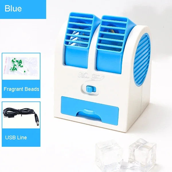Dual-Outlet Turbo Cooling Desk Humidifier Fan - Image 2