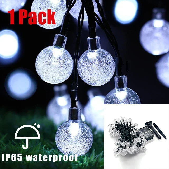 Sandsberg | Solar-LED-Lichterkette | Wasserdichte Außenbeleuchtung | 100 LEDs