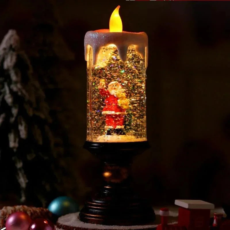 Schneefall Kristall Weihnachtskerzenlicht | Karnz