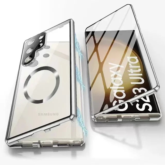 Metall Aluminiumlegierung 360 Hülle mit Sicherheitsverschluss für Samsung Galaxy S24-S23 Serie