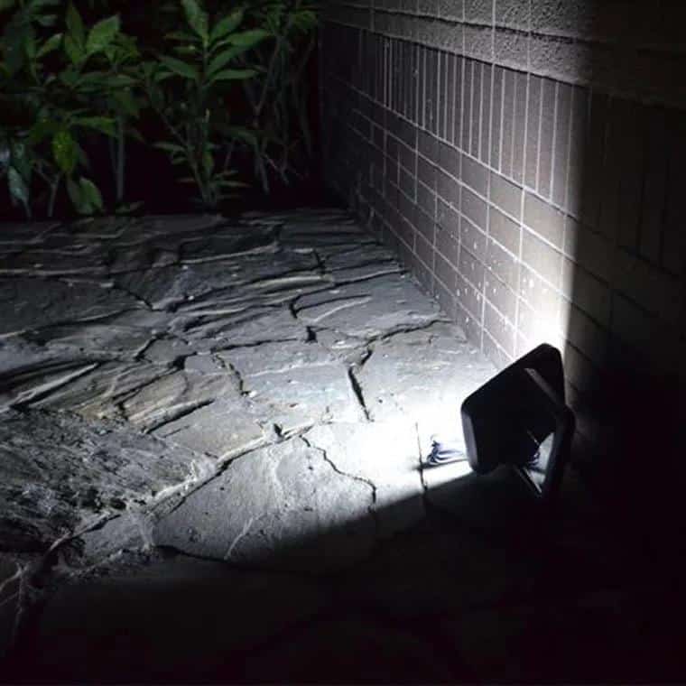 LED Lampe schwarz (quadratisch) mit Bewegungssensor - Solar | Karnz