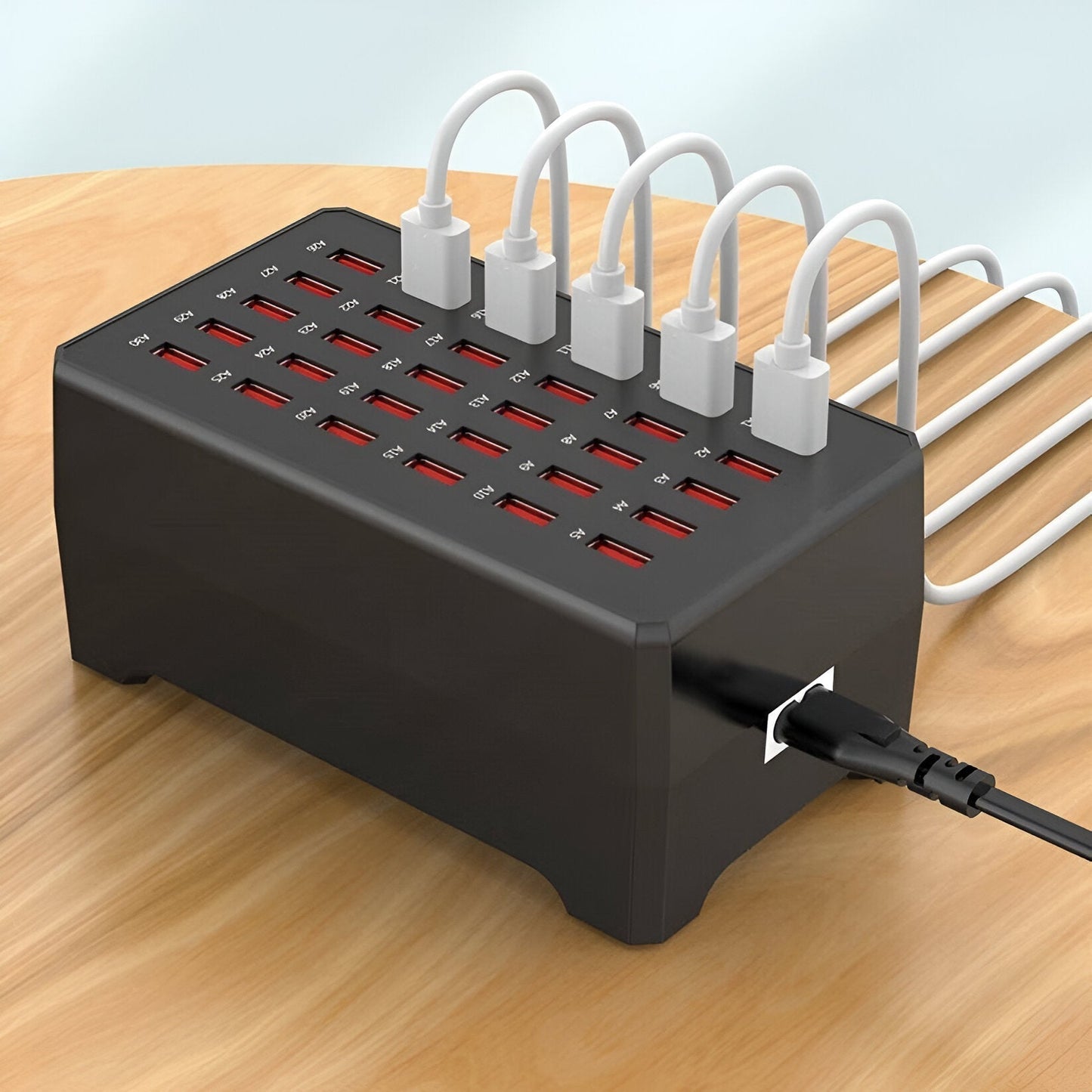 Karnz | USB PowerPort Pro 30 Ladegerät mit 30 Anschlüssen und 150 W Leistung – Kompakt und Effizient
