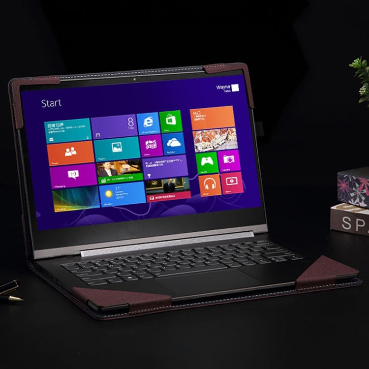 Schutzhülle aus Leder mit Ständer für Samsung Galaxy Book Pro 360 15,6 Zoll Laptop (Weinrot)