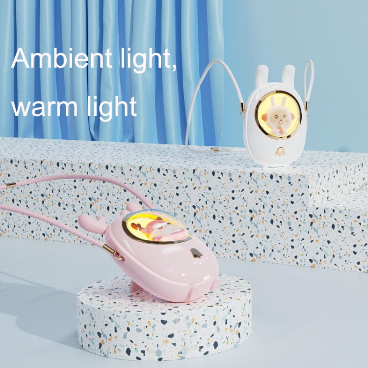 Star Pet Hängender Nackenventilator USB Handheld Leiser Luminöser Ventilator (Pink) | Karnz