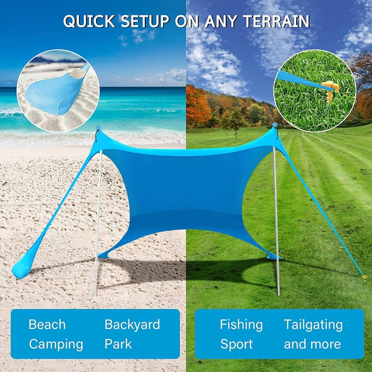 Sandsberg | Outdoor Strand Lycra Sonnensegel Camping Zelt Sonnenschutz Angelzelt, Größe: 210x160x150cm (Grün)