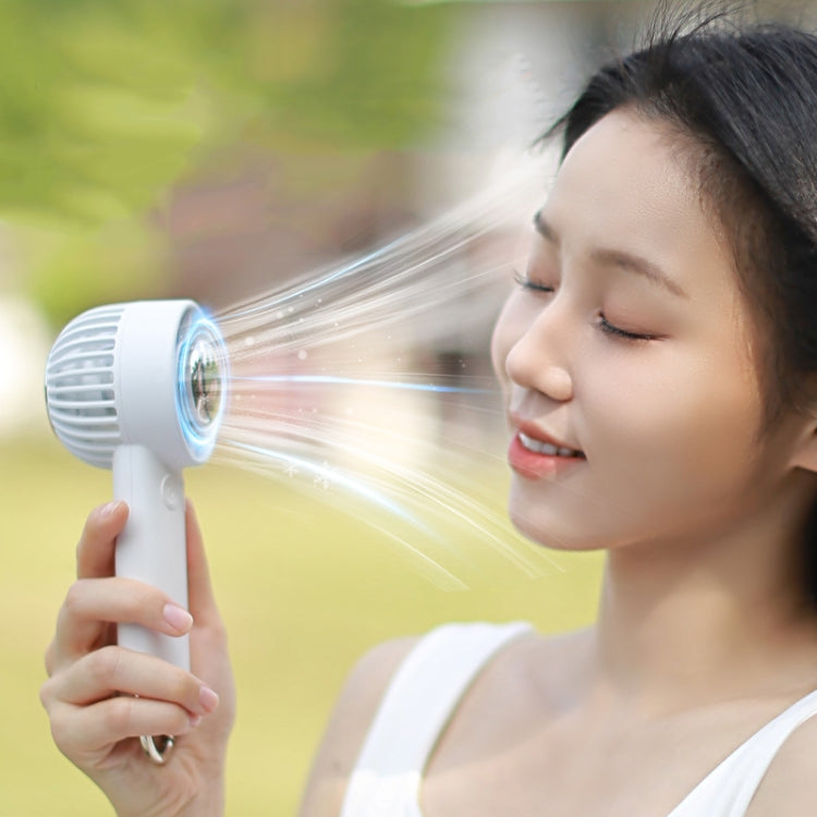 Outdoor Handheld Ice Air Conditioning Fan Astronaut Night Light Semiconductor Cooling Fan (Hellblau) | Karnz
