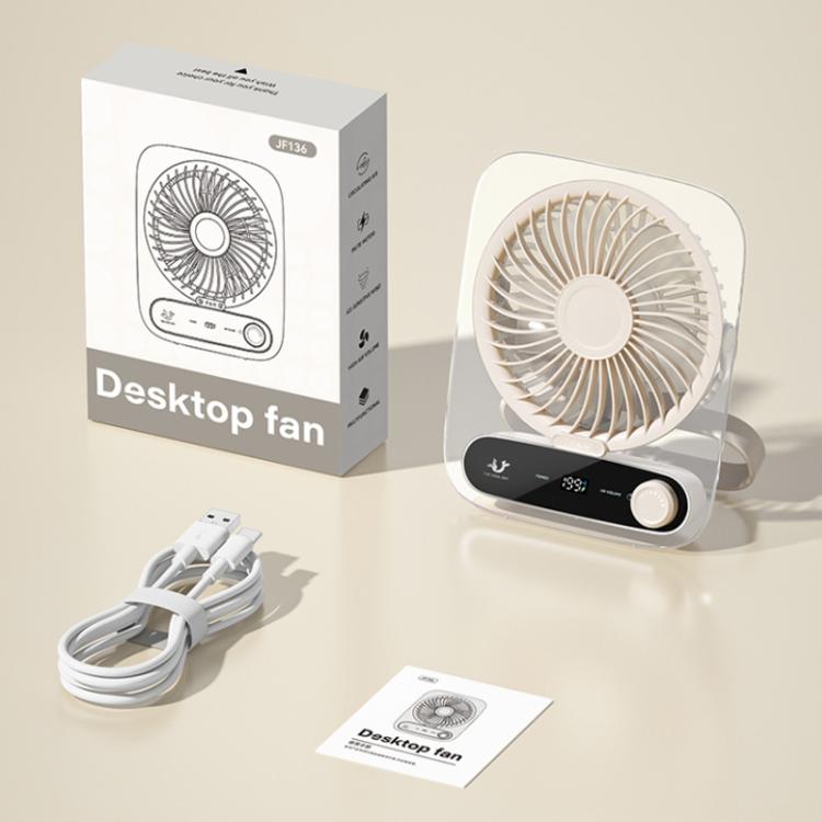 199-Speed Desktop-Wandventilator mit Griff & Licht Integrierte Aromatherapie Baumwolle (Klar Schwarz) | Karnz