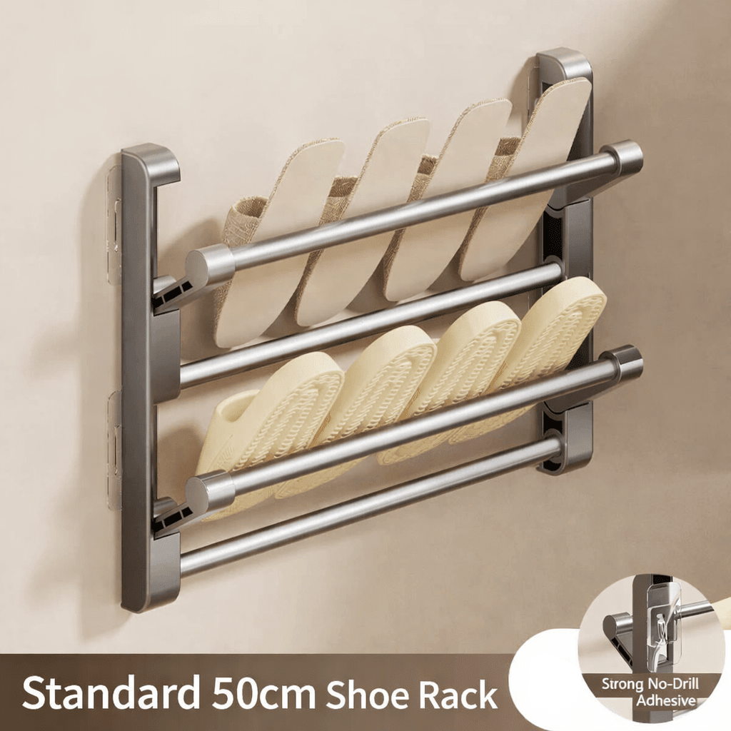 Wandmontiertes Schuhregal mit Drainagesystem | Karnz