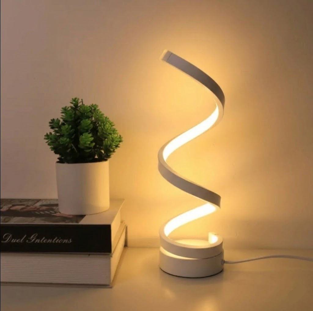 SpiralLight LED Tischlampe mit dimmbarem Licht und Touch-Steuerung | Karnz