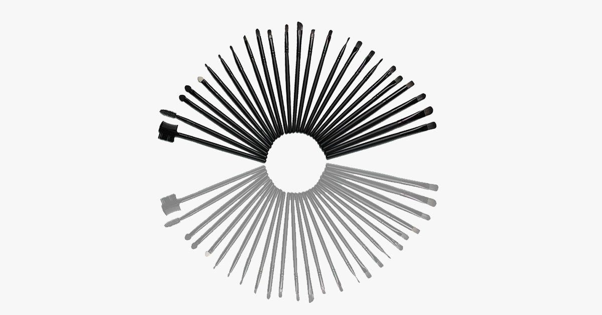Schwarzes Make-up-Pinselset mit 32 Pinseln und Etui – Ein wahrer Retter für jedes Make-up