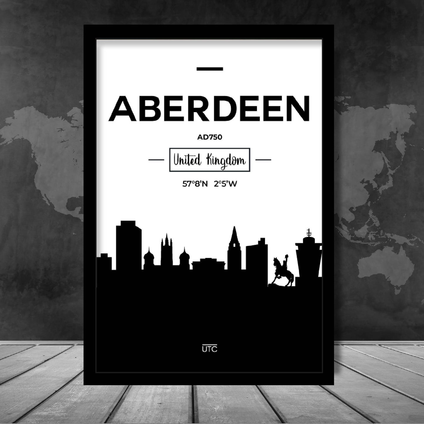 Aberdeen, Schottland, Skyline, Stadtansicht (Druck)