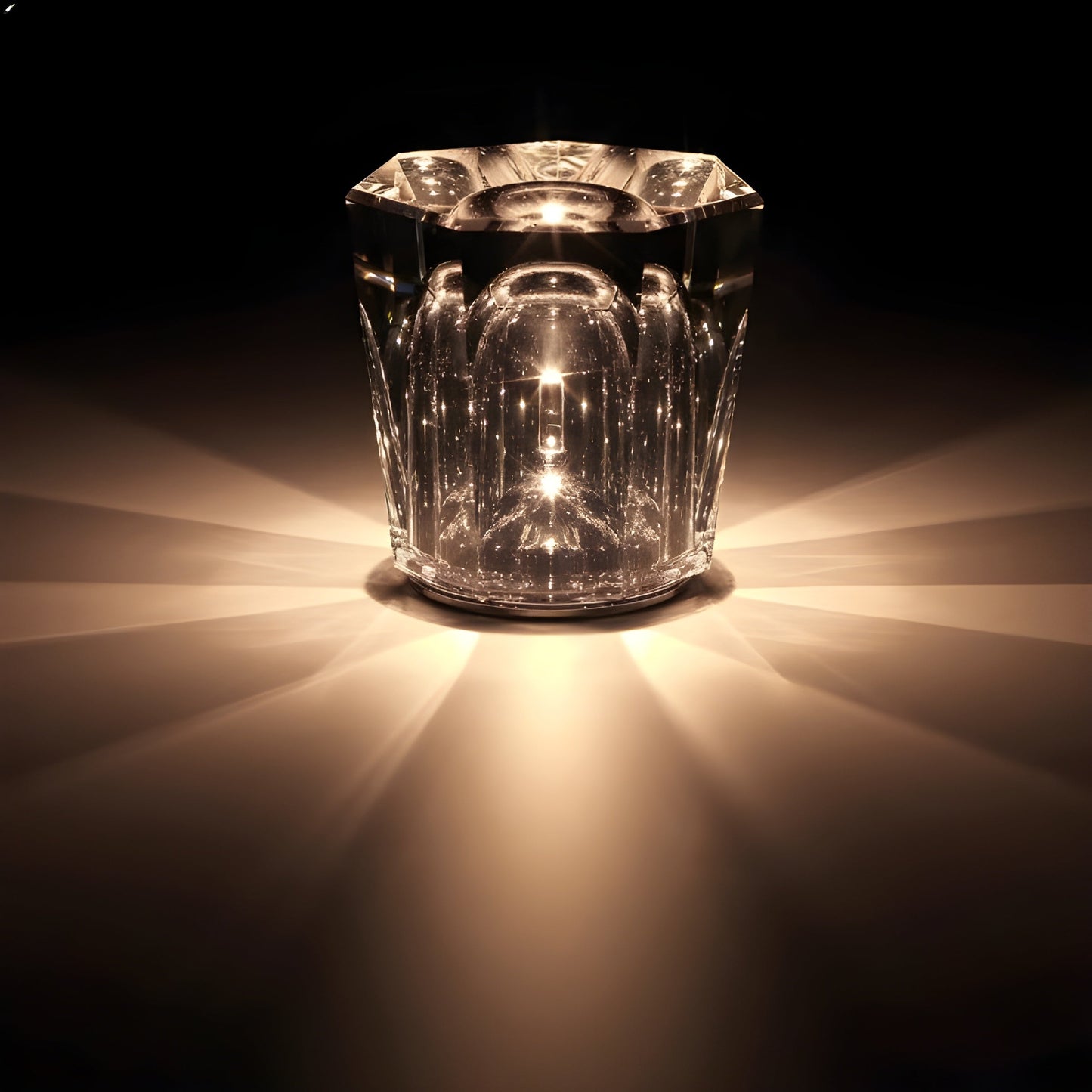 Luxus Wiederaufladbare Diamant Kristall Tischlampe - Lumière Diamant | Karnz
