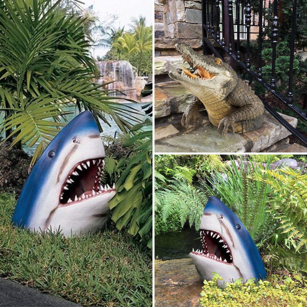 Garten-Sumpf-Alligatorstatue