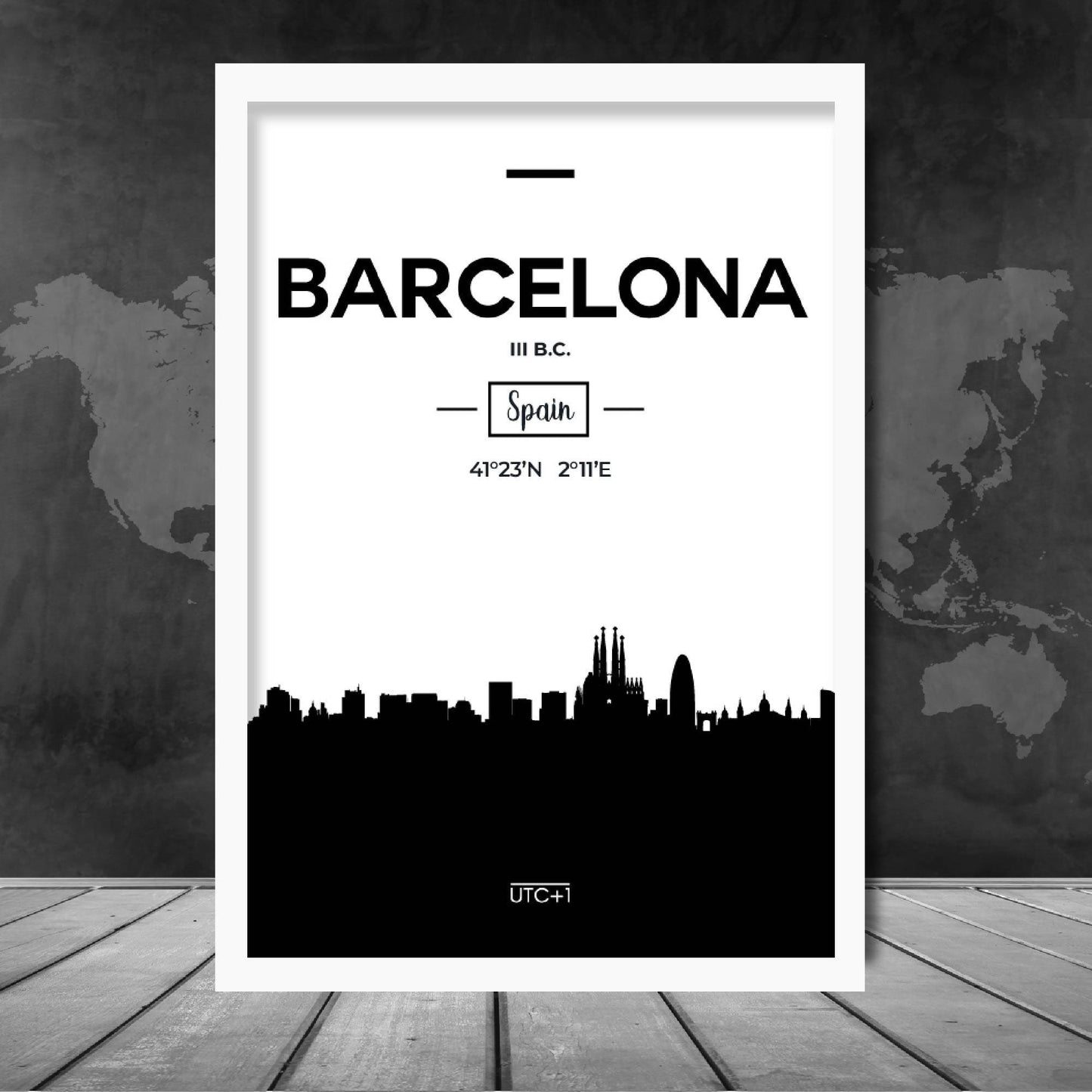 Barcelona, Spanien – Skyline – Stadtansicht (Druckversion)