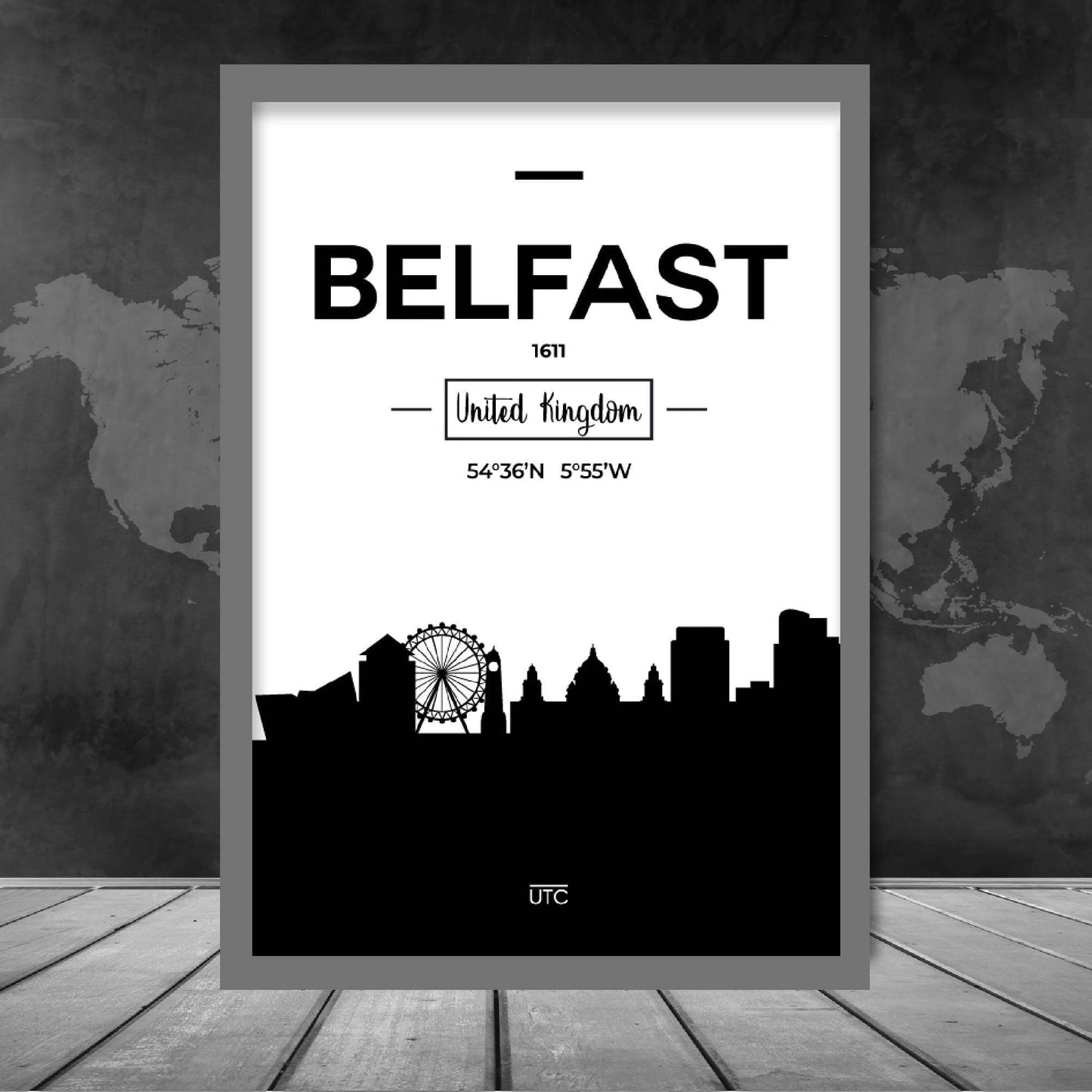 Belfast, Großbritannien – Skyline-Stadtansicht (Druckversion)