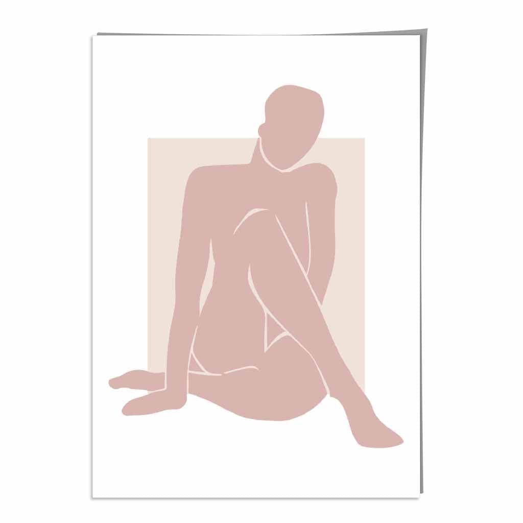 Wandkunstdruck „Blush Pink Nude“ inspiriert von Matisse