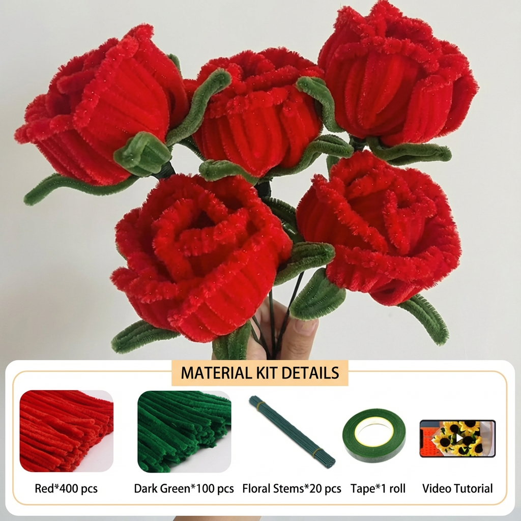Karnz | DIY Chenille Blumenkit