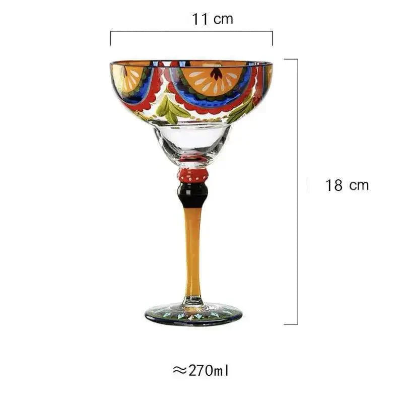 Buntes Margarita-Cocktailglas