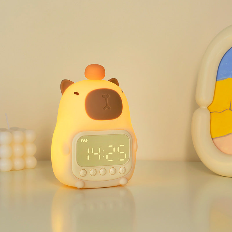 Niedliches Capybara Nachtlicht LED – Kinder Wecker & Nachtlampe für Schlafzimmer | Karnz