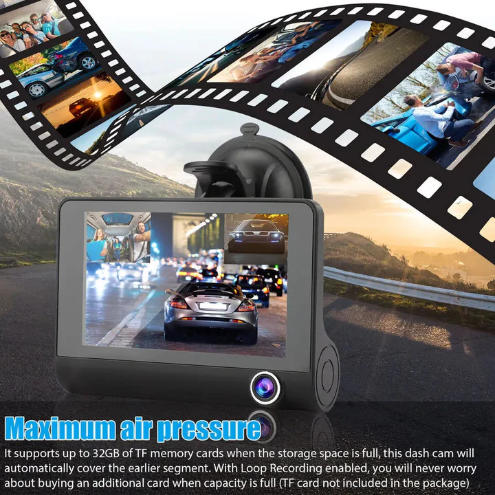 4-Zoll-Touchscreen-Front- und Rückfahrkamera
