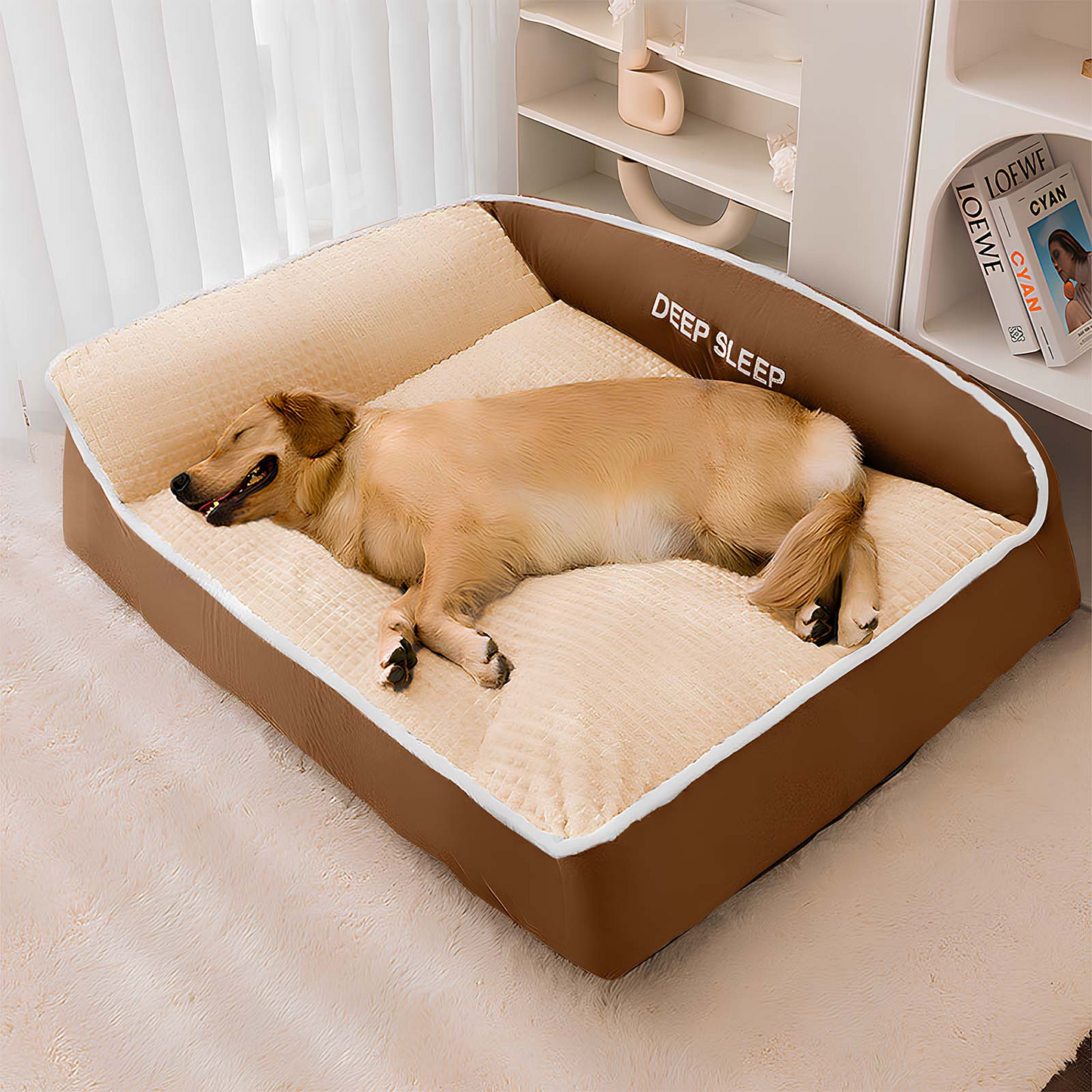 Orthopädisches Hundebett mit weichem, waschbarem Bezug | Karnz
