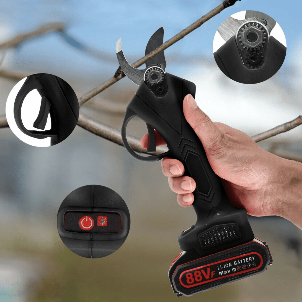 BRANCHMASTER Quick – Hocheffizienter Akku-Gartenschneider für präzises Beschneiden