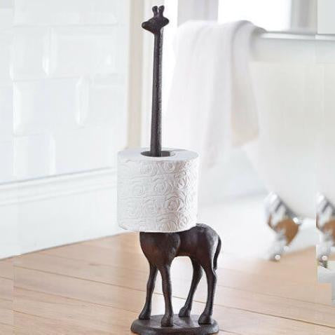 TwigaRoll – Freistehender Giraffen-Toilettenpapierhalter aus Gusseisen