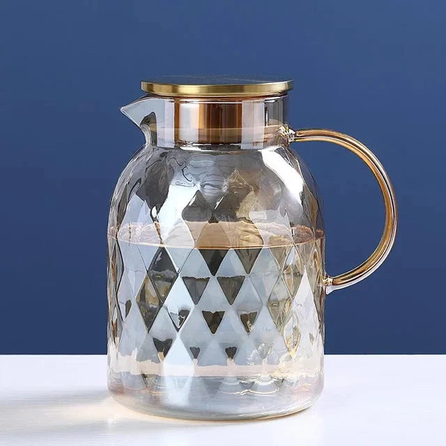 Glas Wasserflaschen Bernsteinfarbe Zuhause Blumen Teekanne Kessel Thermoskanne | Karnz