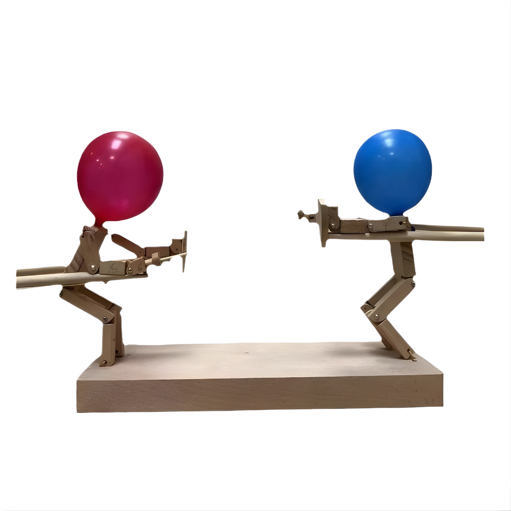 Interaktives Holz-Fechtspielzeug-Set mit Ballonspiel