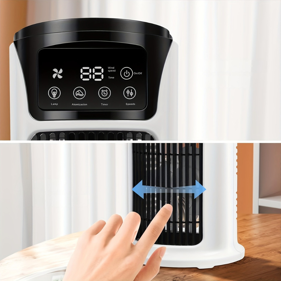 Tragbarer Klimaanlagen-Luftbefeuchter Ventilator USB Weiß | Karnz