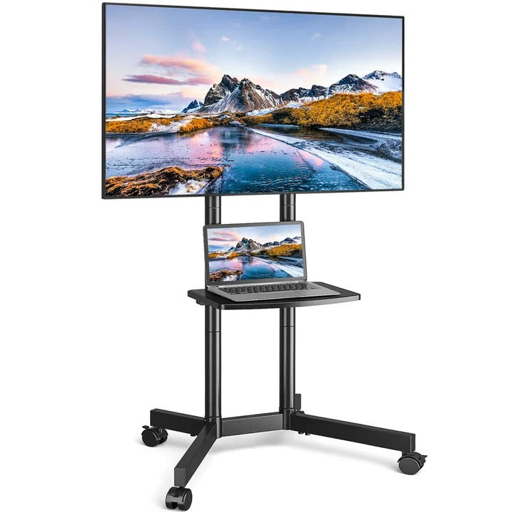 Rollbarer TV-Ständer mit Ablage