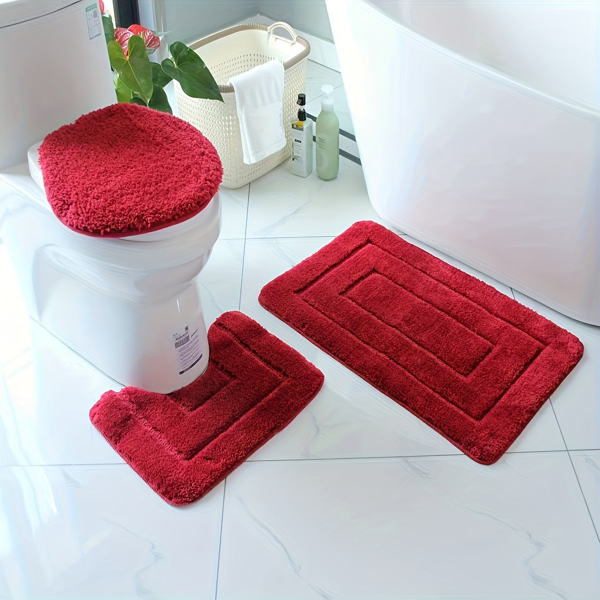 SoftStep Luxe Badezimmermatte Set – rutschfest, schnell trocknend und waschbar | Karnz