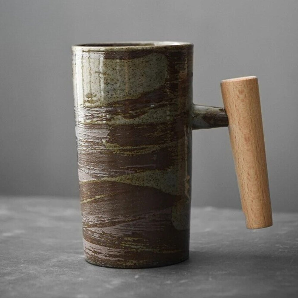 LATTECRAFT – Nordic Earth Latte Cups, handgefertigte Keramik-Kaffeebecher mit ergonomischem Griff