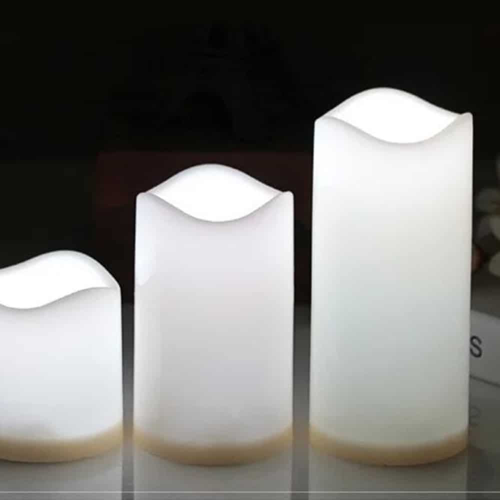 LED-Kerzen - 3 Stück - 7,5/11,5/15 cm - mit Fernbedienung - mit Farbwechsel | Karnz