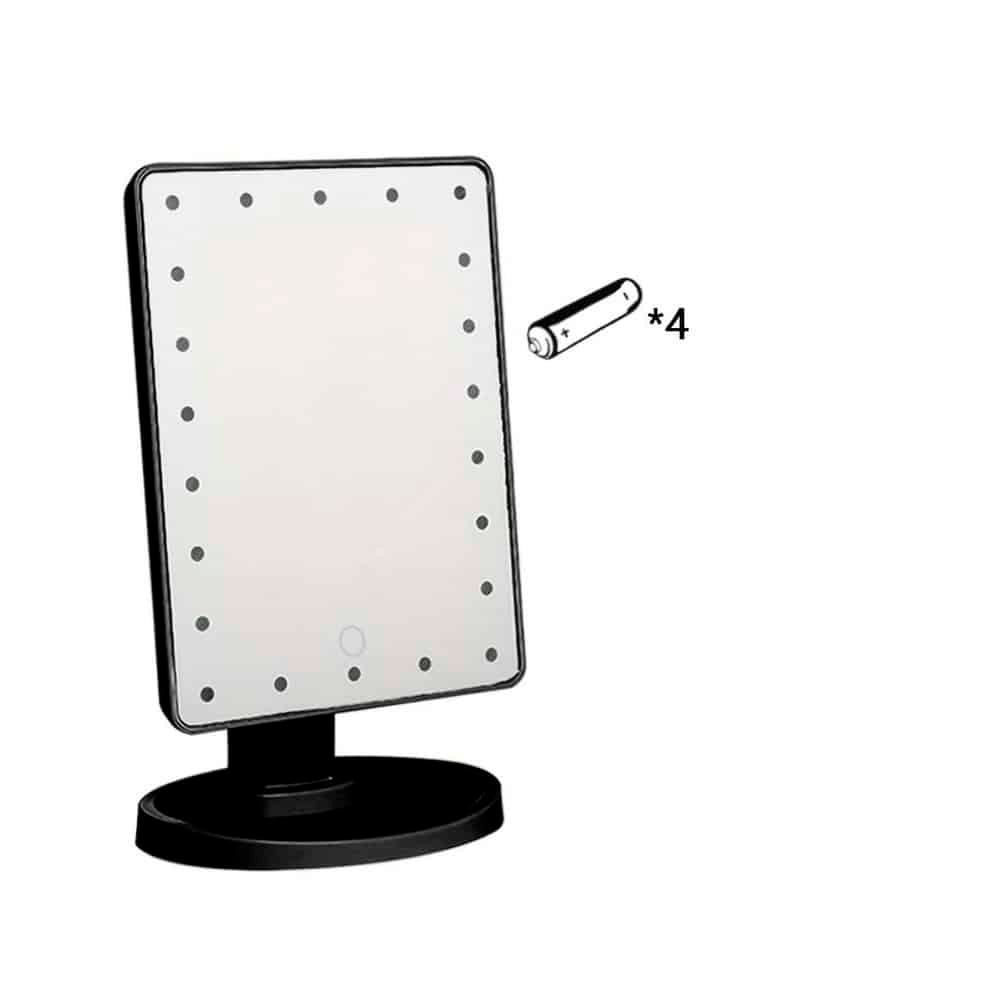 Schminkspiegel mit LED-Licht und Touch-Screen | Karnz