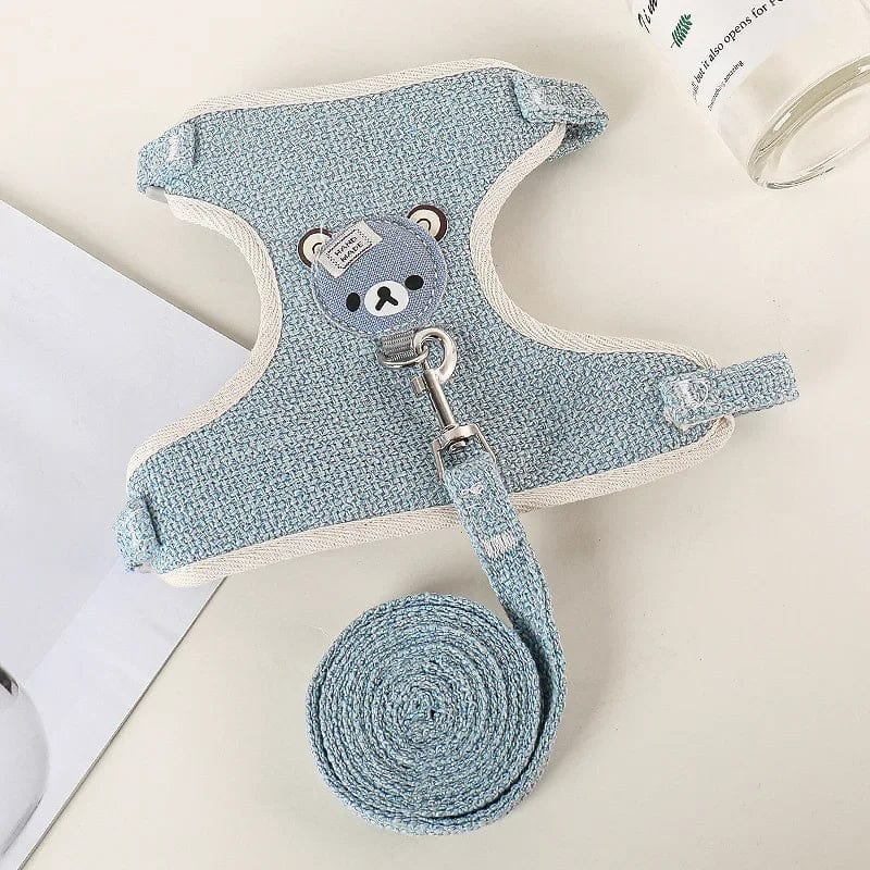 Süßes Kaninchen Geschirr Leine Set Bunny Haustierzubehör Kleintiertrage Teddy Katze Leine Kaninchenkragen Kaninchenzubehör | Karnz