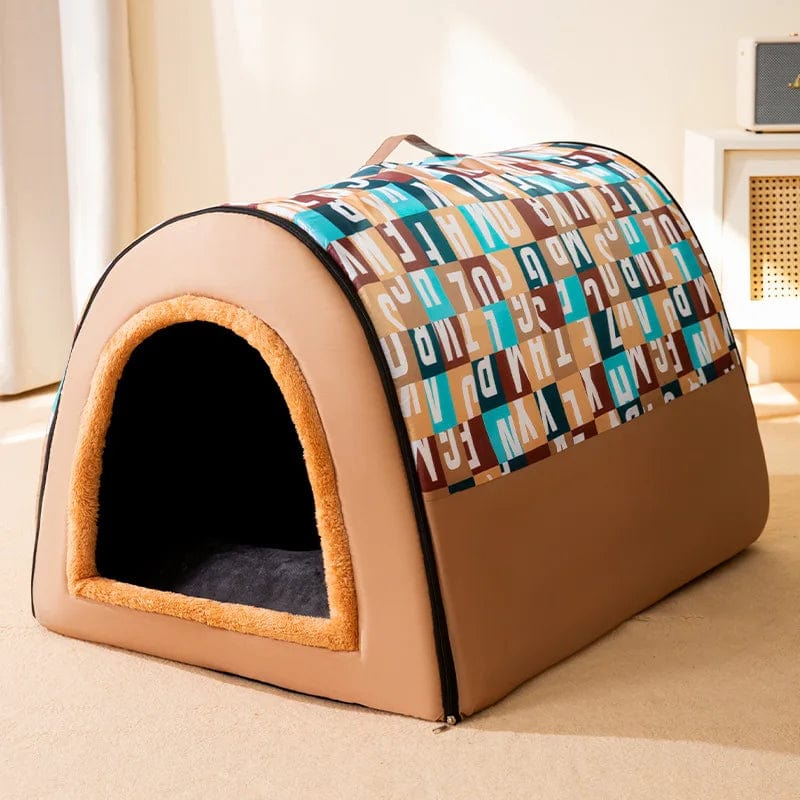 2022 Neue Winterwarme Faltbare Hundehütte Hundebett Haustierbedarf Kleine und Mittelgroße Hunde Warme Haustierbedarf Welpenhöhle Sofa | Karnz