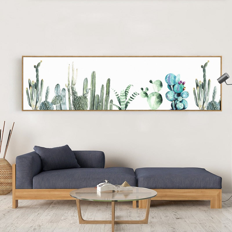 Nordisches Kaktusblumen-Poster – Leinwandbild