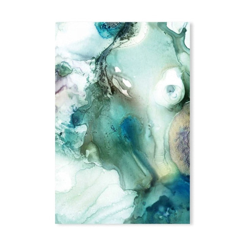 Mint Sea Marble - Leinwandbild