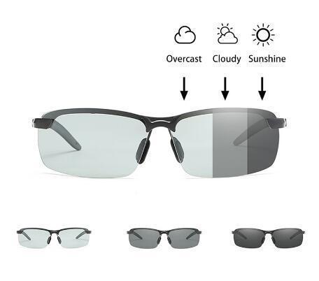 Photochrome Sonnenbrille mit polarisierten Gläsern