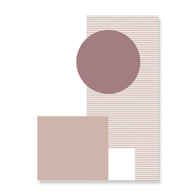 Abstracte warme geometrische Designs - Leinwand Wandkunst Malerei