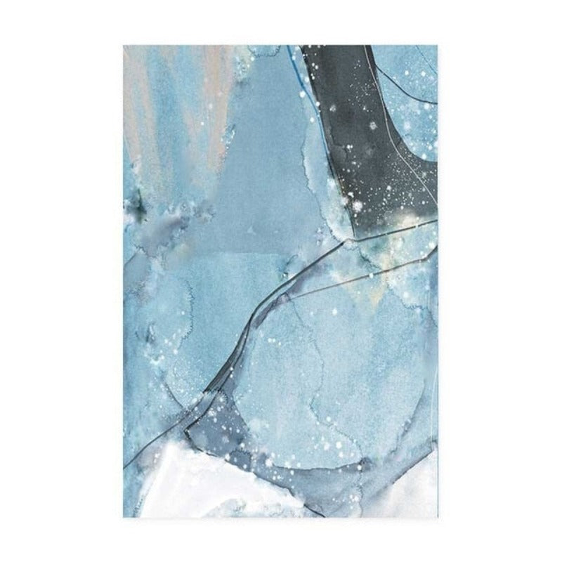 Blauer Marmor Textur - Leinwand Wandkunst Malerei