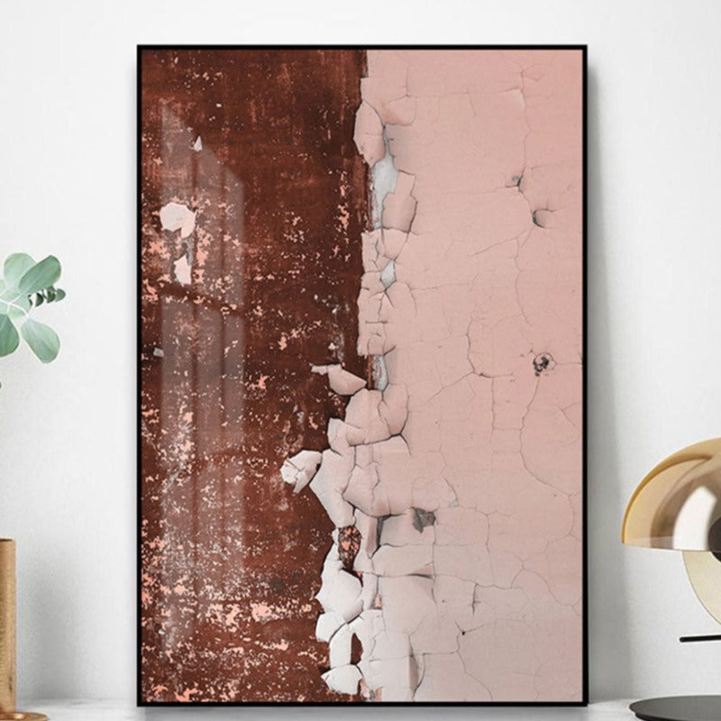 Abstract Rostige Pink Drucke - Leinwand Wandkunst Gemälde