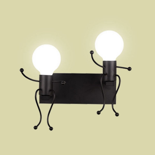 Mini Man Robot Kunst Wandlampe