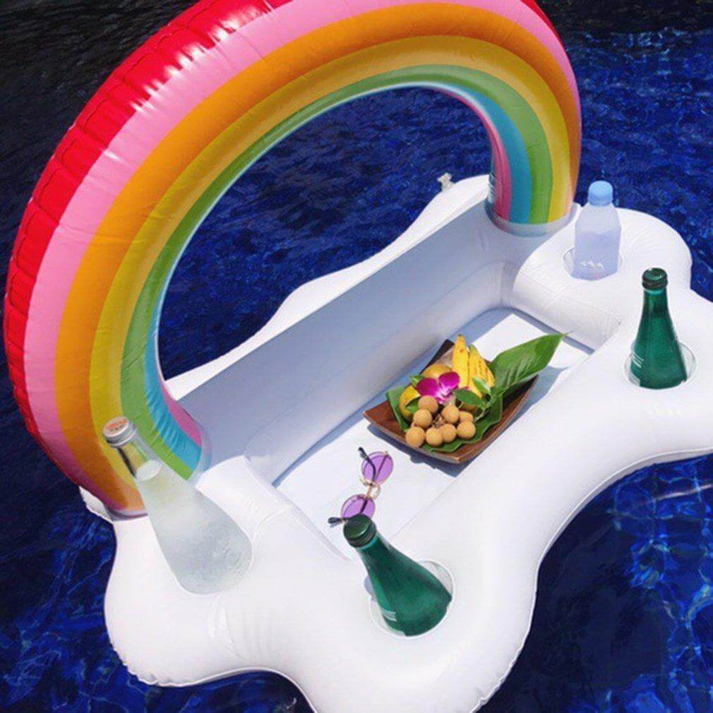 Regenbogen Wolke Aufblasbarer Becherhalter Partyeimer | Karnz