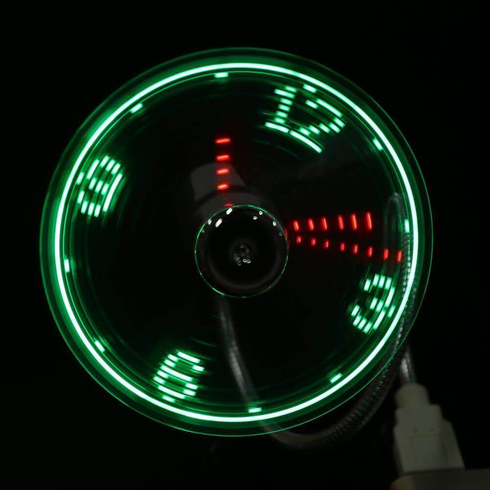 USB Fan Zeit- und Temperaturanzeige Uhr | Karnz