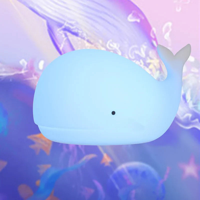 Hübsche Wal Nachtlampe mit Farbwechsel - GlowWhale | Karnz